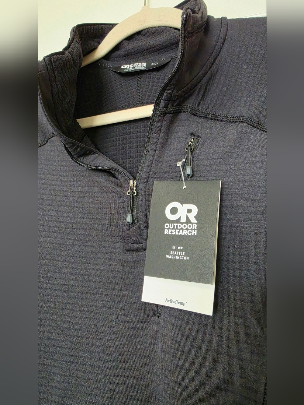 OUTDOOR RESEARCH Vigor Quarter Zip Pullover Black Women’s S ActiveTemp Gorpcore - Picture 4 of 9